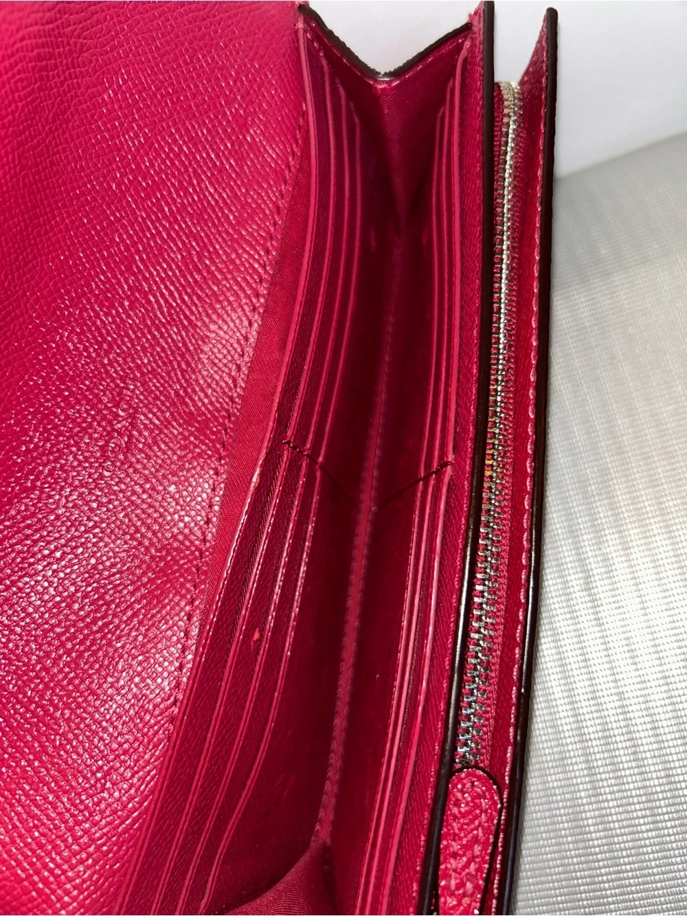 Coach red long wallet